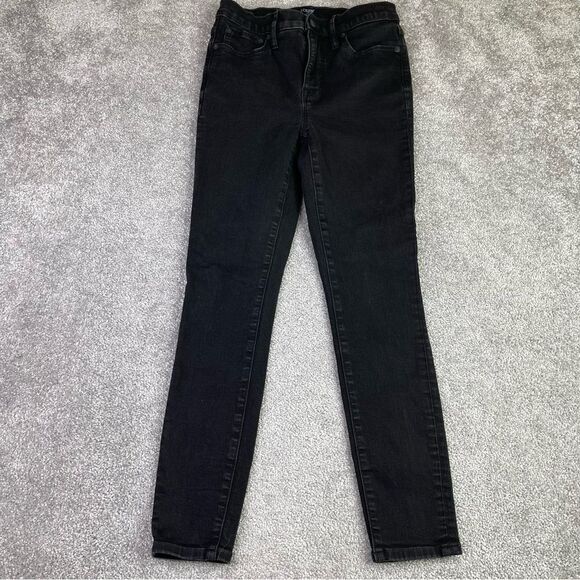 J. Crew Factory Jeans Women's 27 Black Skinny High Denim Preppy - Picture 1 of 12